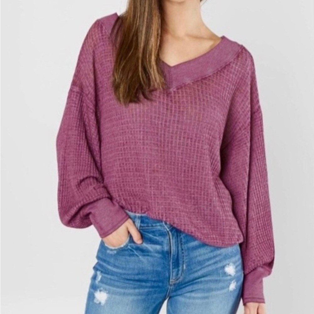 We The Free South Side Rebel waffle knit top. Sz XS. New